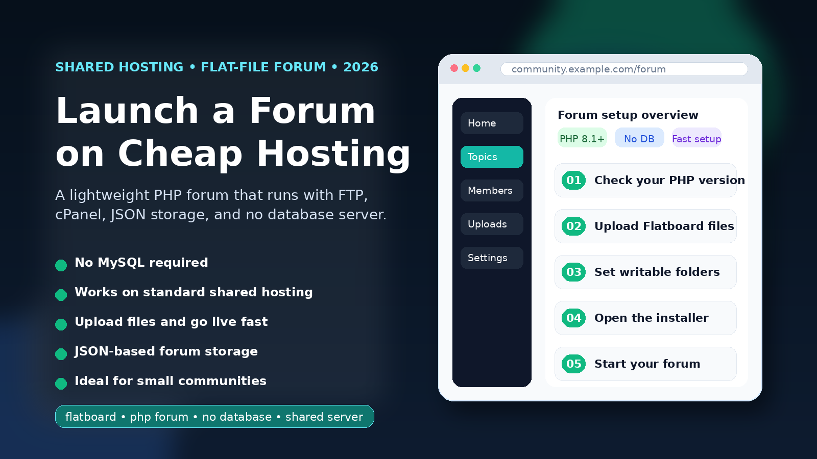 Run a Forum on Shared Hosting