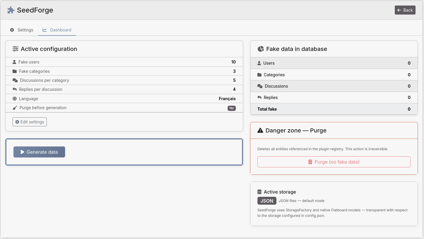 🌱 SeedForge — Demo Data Generator